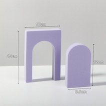거품 큐브 세트 사진 촬영 3D 장식품 보석 포즈 배경 음식, 50 Purple door 2 pcs_01 Set