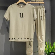 (당일발송)가바바 남성 반팔 트레이닝복 세트 심플 포인트로 부담없이 입기 좋은 여름 트레이닝복 세트 G60292