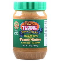 테디 땅콩버터 99.2% 슈퍼청키, 454g, 1개