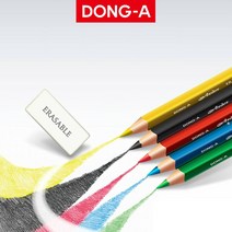 동아-홍당무 아도르 지워지는 삼각 색연필 Ador, 1000 아도르-26 갈색 지워지는 삼각 색연필