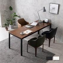 이케아 일자형 컴퓨터 책상 1인용 2인용 DIY 책상겸테이블 원룸 고등학생 중학생 대학생, 2인일자형 1600 블랙