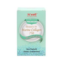 하이웰 뉴질랜드 마린콜라겐 750mg 60캡슐 뷰티마린 먹는 콜라겐 피부 저분자, 1개, 60정
