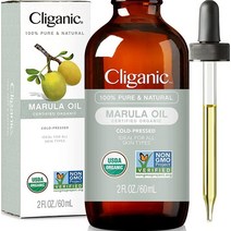Cliganic 마룰라 56.7g(2온스) - 100% 순수 얼굴 및 모발용 | 천연 냉압착 비정제, 2 Fl Oz (Pack of 1)