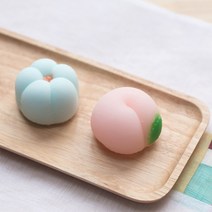 화과자 수제 몰드(1.복숭아-물망초) 명절 전통 실리콘