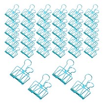 로맨틱노벰버 바인더클립 - 사무용 집게, 바인더클립 블루 (소) X 34개