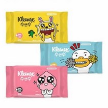 윤원상사 크리넥스 수앤수 카카오프렌즈 휴대용 물티슈(20매) 6개, 6팩, 20매