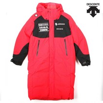 데상트패딩 JQS SM423SDJO1-RED 남녀공용 스위스 스키팀 롱다운, 사이즈:95