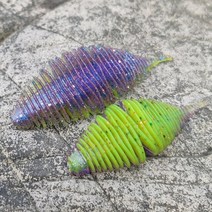 소프트 고무 웜 루어 실리콘 미끼 낚시용 인공 65mm 3.5g 2 개/로트, 02 2pcs  Purple_02 5g  big