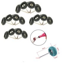 아이스오거 아이스드릴 오거드릴미니 드릴 연마 브러시 2.35mm 생크 나일론 버핑 휠 Dremel 로타리 핸드 툴, 05 grey_05 30pcs