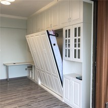 원룸 슈퍼싱글 더블 원목 접이식벽 붙박이 저상형침대 0.9m 전용 매트리스