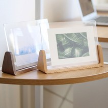 고급 우드 탁상용 액자 투명 아크릴 증명 사진 7X5