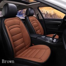 12v 자동차 보호 커버 히팅 패드 난방 카시트 부품 시트 가열, Two-seater brown