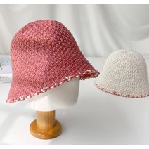 봄 여름 뜨개 챙끝 포인트 지사면 모자 SNS모자 발리