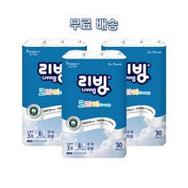 삼정펄프(주) 리빙 크리미 25m x 30롤 3겹 화장지 3팩