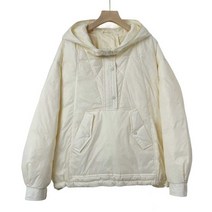 다운 경량 아노락 아우터 솔리드 컬러 다운 재킷