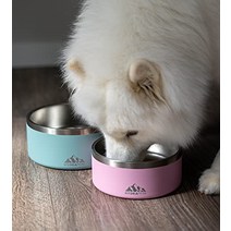 Hydrapeak Dog Bowl - Non Slip Stainless Steel Dog Bowls for Water or Food (8 Cup Seashell), 8 Cup, Forest