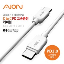 SK아이온 C to C PD 25W 고속충전 데이터케이블 1M 2M