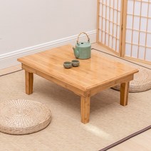 접이식 집들이상 손님상 손님초대상 잔치상 대나무 원목 밥상 차상 다과상 좌식 책상, 접이식테이블 길이 60x폭 60x높이 47