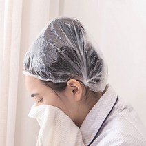투명 방수 비닐캡 다용도 미용 헤어커버 샤워캡 100P 투명(100매입), 9개