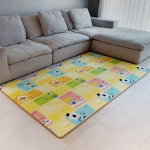 파크론 1+1 뽀로로 친구들 대형 놀이방매트 영어 장래희망 그림 공부 유아 아기 안전 거실, 뽀로로 친구들 웰빙 185x140x1.2cm (2장)