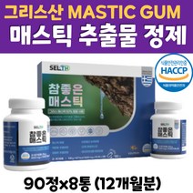 속편한 매스틱 검 그리스산 메스틱 MASTIC GUM 천연수지 추출물 정제, 6통