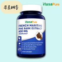 피크노제놀 소나무 껍질 추출물 400mg 프로시아니딘 효능 200캡슐, 1개, 200개
