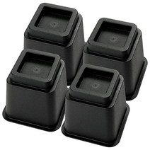침대 받침대 12.7cm(5인치) 튼튼한 사각 가구 프레임 리프트 소파 의자 책상 이층 침대 포스트용 4개 세트, 4_5 Inch
