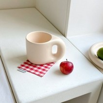 진심디자인 체크 패브릭 티 코스터, 선택:연보라, 단품