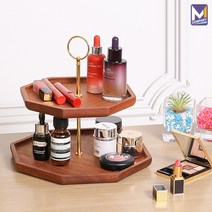 MCOMPANY 화장품 정리함 수납함 정리대 수납장 보관함 선반 트레이 서랍장 미니 서랍 화장대 우드 다용도 조립식 소형 수납 정리 탁상 악세사리 보관 원목 2단 [쟁반형_네퍼], 네퍼 화장품 트레이
