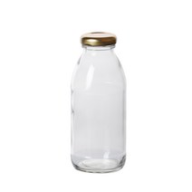 서울패키지 밀크티유리병 원형쥬스300ml 1박스 48개입, 화이트