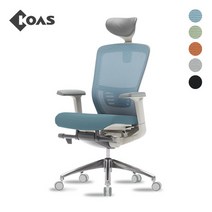 [코아스] 에르체 메쉬의자 (블루 외 4색 중 택1) (헤드형) OSCH0800HAA, 등판 그린+좌방석 패브릭