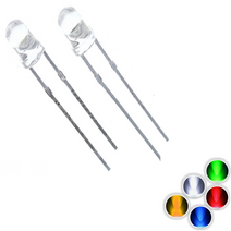 고휘도 LED 3MM 3파이 색상선택 10개, 녹색