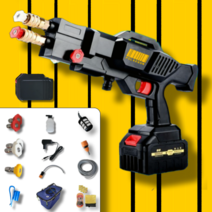 펄스건 더블 무선 고압 세척기 세차기 세차건 분사기 충전식, 펄스건풀세트+대용량배터리 1개