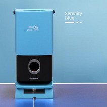 탁구연습기 테니스연습기 휴대용 더블 피쉬 스포츠 가정용 핑 간단한 서빙 훈련 로봇, blue
