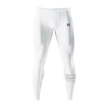 FILTERED 스키니 세트 스포츠 속건복 긴팔 베이스 헬스 달리기 압축바지 유술 방마복, 흰색 긴 바지, XL