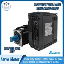 델타 AC 서보 키트 220V 750W/1KW/1.5KW B3 시리즈 모터 60/80/130mm 플랜지 24bit B2Series CANopen RS-48, 04 400W Kit-L(Driver)