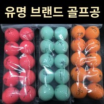 칼라 브랜드 오렌지 핑크 레드 옐로우 컬러 추천 중고 로스트볼 10구 셋트, 일반브랜드 컬러 A.A- 10알