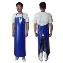 일음쇼핑^^m방수 앞치마 우레탄 양면코팅 주방 업소 작업 중 업소용 수산시장 횟집 롱앞치마 작업용 정육점일medi^^, ab^^선택있슴청색