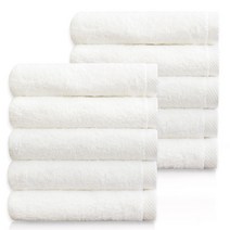 [코튼앨리] 호텔 수건 150g 코마사 세면 타올, 10장, 화이트