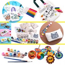 그리기 물감팽이-(5세트) 부직포도안가방-(5세트) 도안파우치-(5세트) 그리기세트 모음, 도안가방세트 호랑이-5개