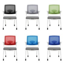 독서실 고시원 깔끔한 고정식 학원 의자 편한 회의의자 회의실, c11 스카이블루