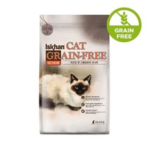 이즈칸 캣 그레인프리 시니어+7 노령묘 고양이사료 2.5kg X 2개 총 5kg