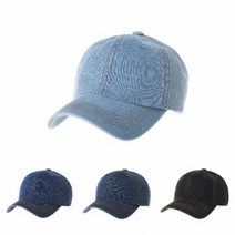 스티치 데님 청 볼캡 야구모자
