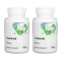 쏜리서치 Thorne Research 타우린 Taurine 90캡슐 하이프로멜로스 이산화규소 2세트, 2개