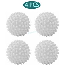 미니건조기 세탁 건조기 공 재사용 가능한 PVC 건조 섬유 유연제 청소 도구 액세서리, [06] White 4pcs, [06] White 4pcs
