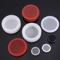 환풍 통풍 환기 환기 시스템 홈 액세서리 공기 통풍구 장식 커버 라운드 루버 메쉬 구멍 플러그 옷장 신발 캐비닛 가구 그릴, 갈색 부목 12mm