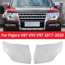 자동차 부품 2007-2020 Mitsubishi Pajero V87 V93 헤드 라이트 커버 램프 투명 쉐이드 쉘 렌즈 유리, [02] Right