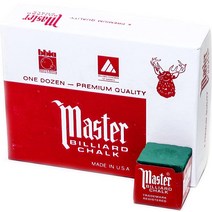 Master 당구/풀 큐 초크 박스 큐브 12개 블랙 마스타, Spruce