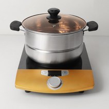 인덕션찜통 2단찜판 찜솥 국물탕요리 냄비 26cm, 퀸센스 데이세븐, 찜곰솥 26cm