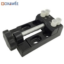 goxawee 미니 테이블 바이스 dremel 로타리 도구 나사 벤치 바이스 diy, 없음